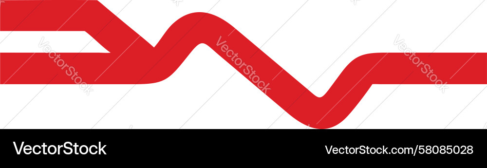 Bold Red Zigzag Pattern Vector Image