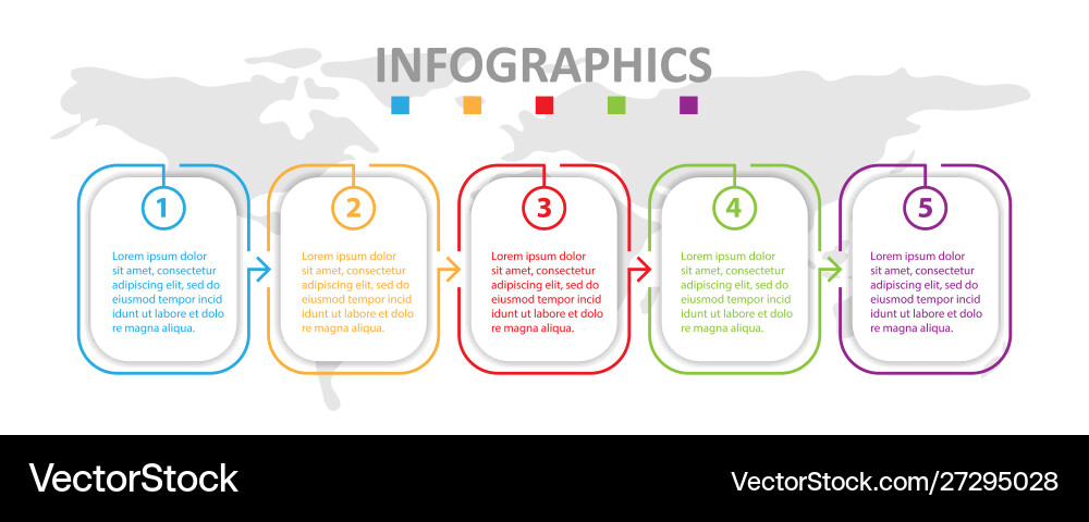 Infographic label design template with icons Vector Image