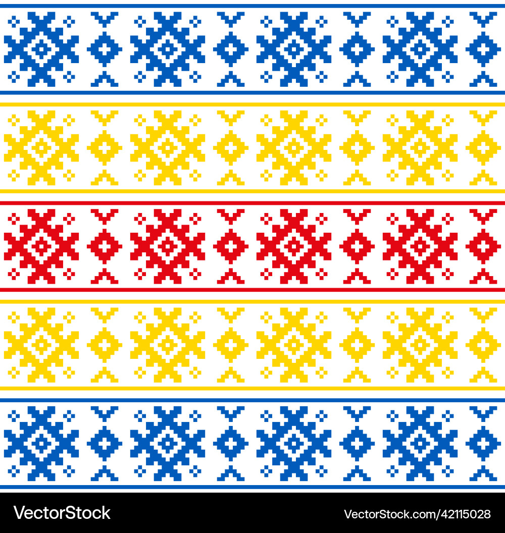 Ornament lines seamless colour pattern Vector Image