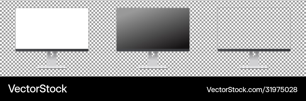 Realistic desktop computer mockup set Realistic desktop computer mockup set vector image