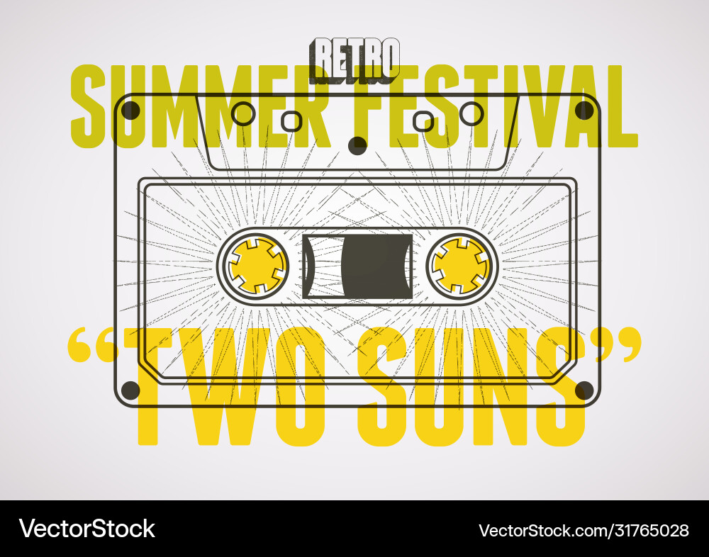 Sommerfestival retro typografische Poster Sommerfestival retro typografische Poster vektorbild