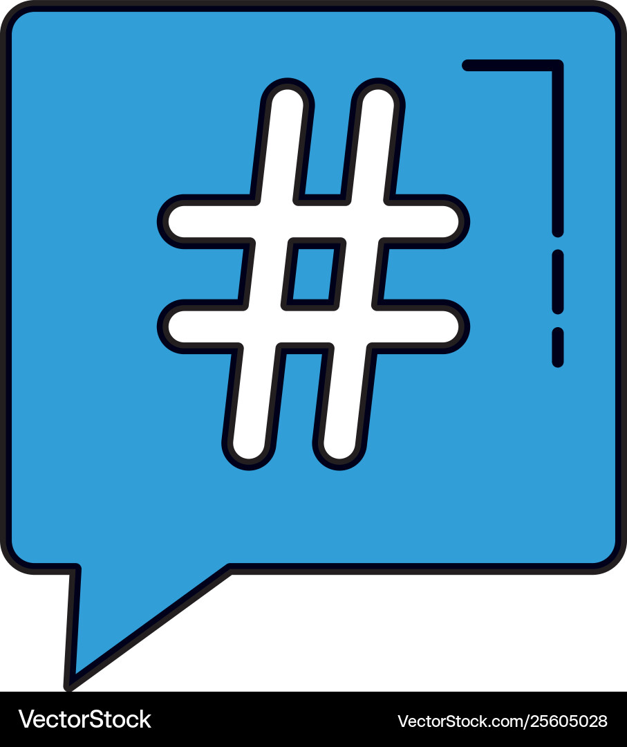 Speech bubble message with numeral symbol Vector Image