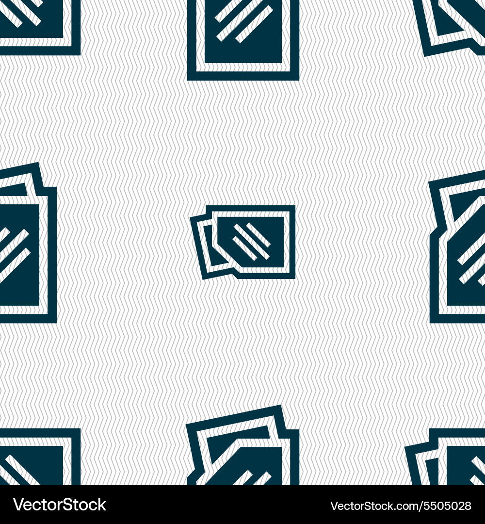Text file icon sign seamless pattern vector image