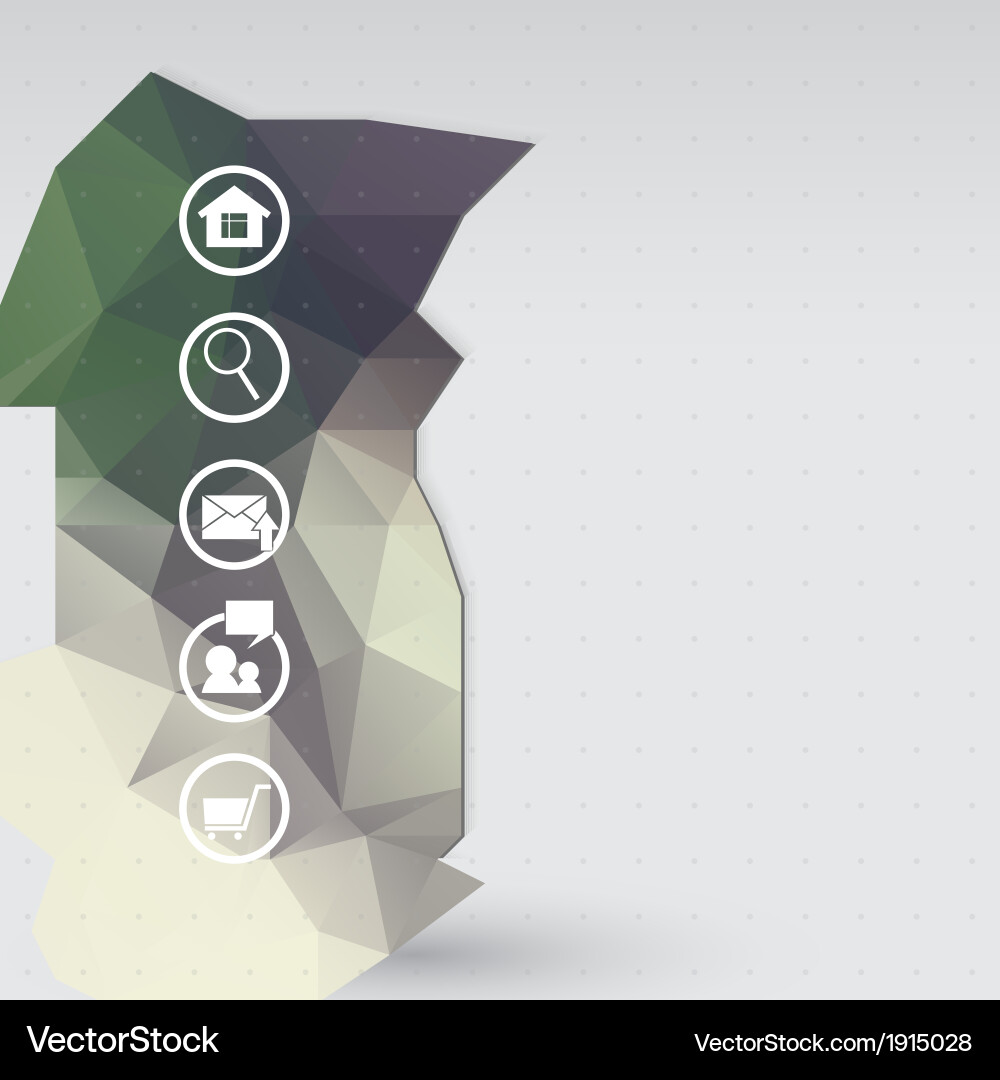 Triangle and web button Vector Image
