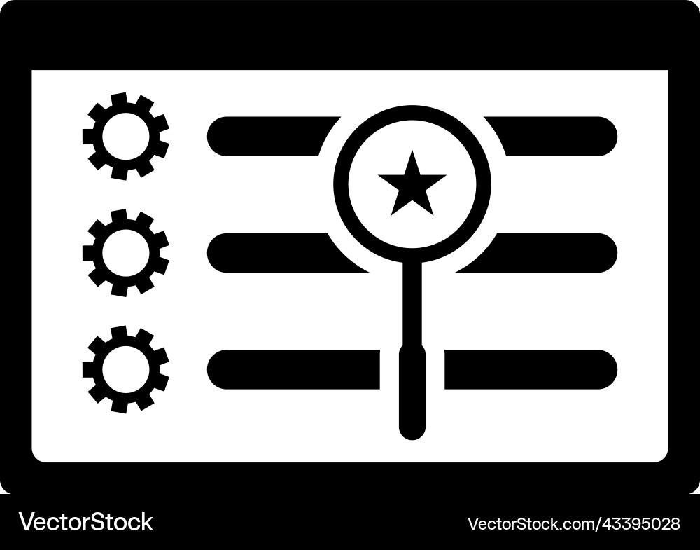 Web optimization icon black graphics vector image