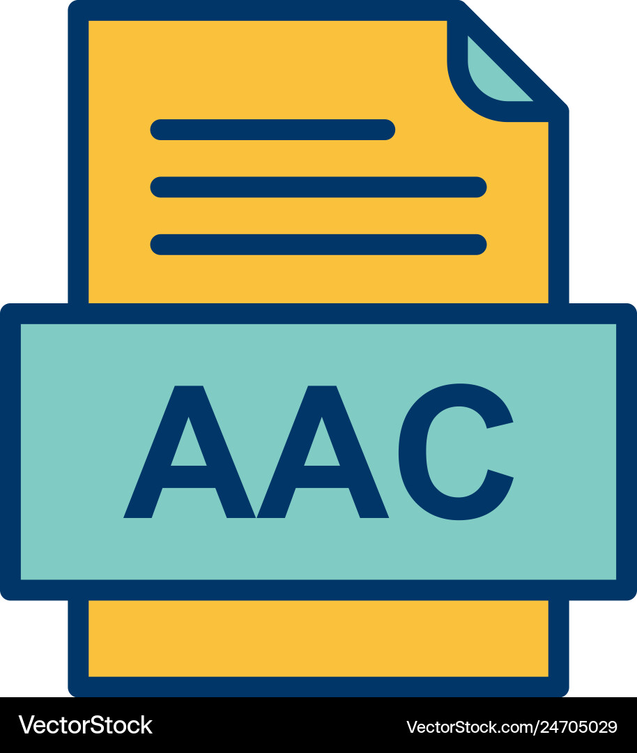 Aac file document icon Vector Image