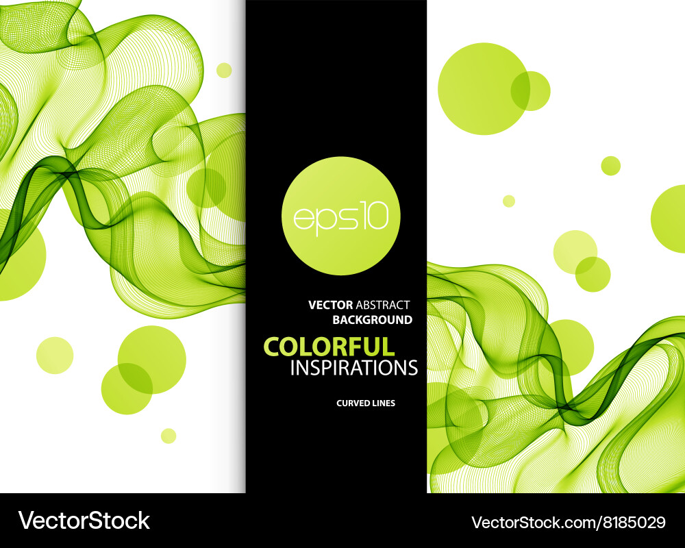 Abstract color wave design element vector image