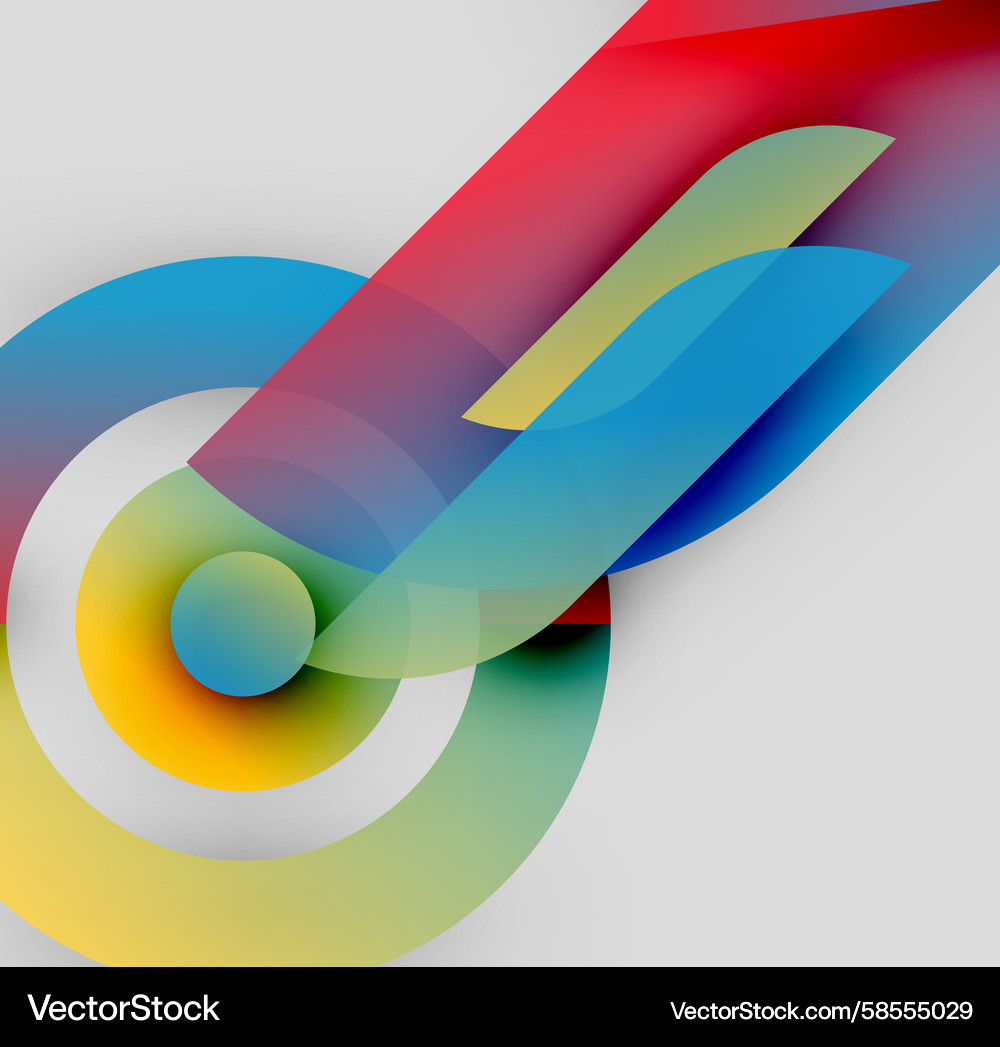 Abstract colorful design overlapping shapes Vector Image