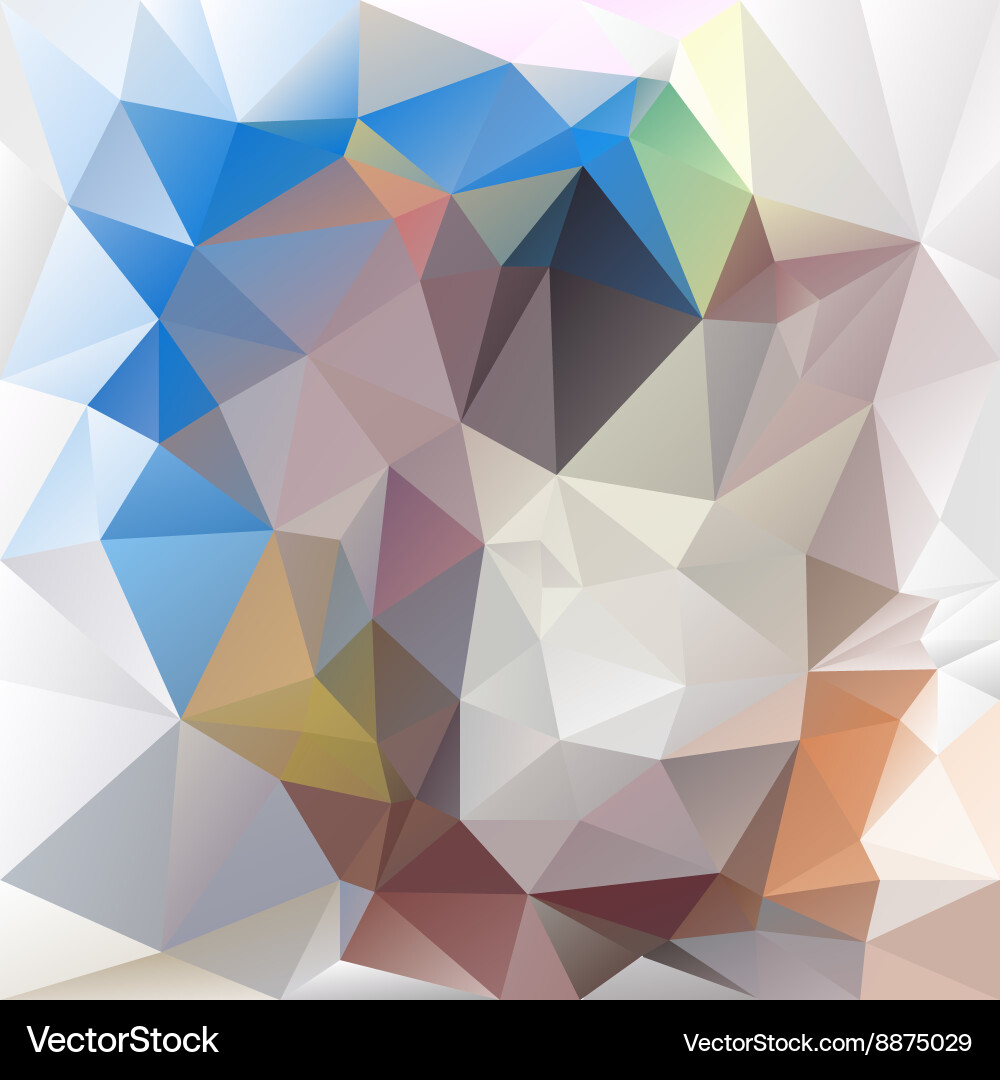 Blue beige abstract polygon triangular pattern Vector Image