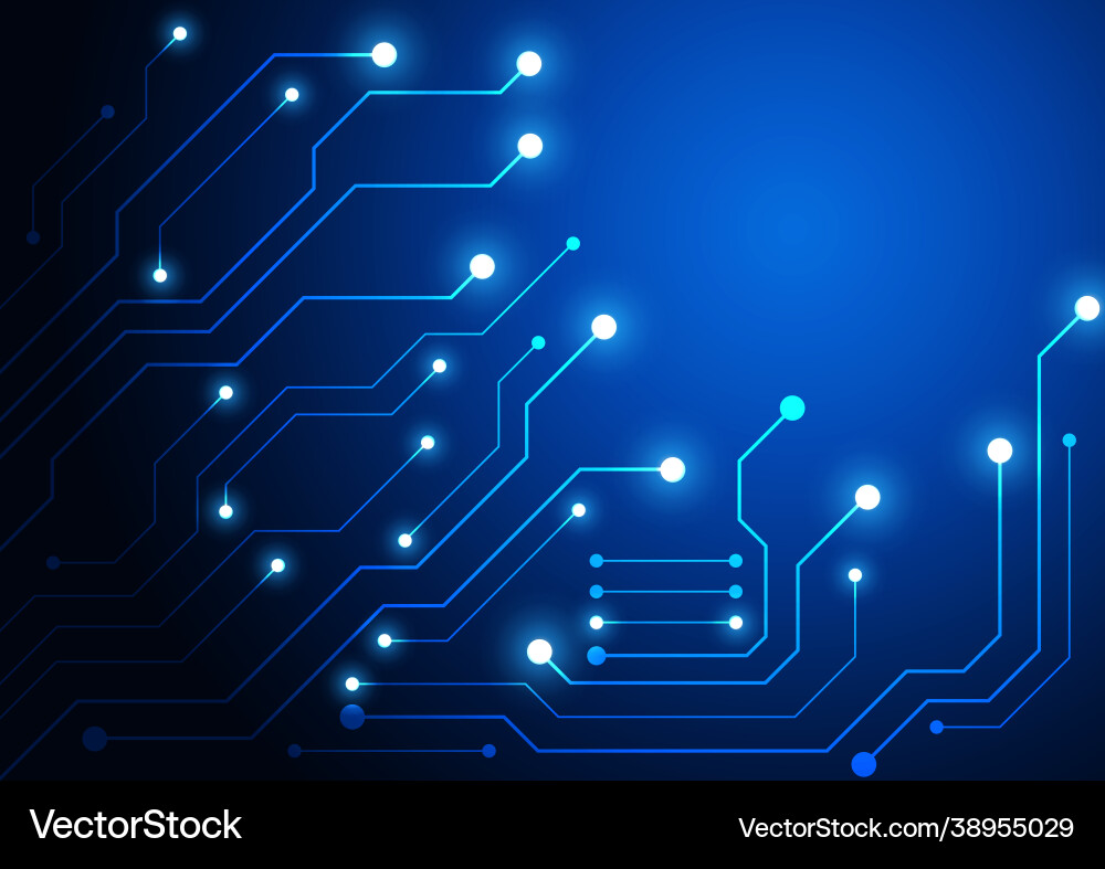Circuit technology background with hi-tech Circuit technology background with hi-tech vector image