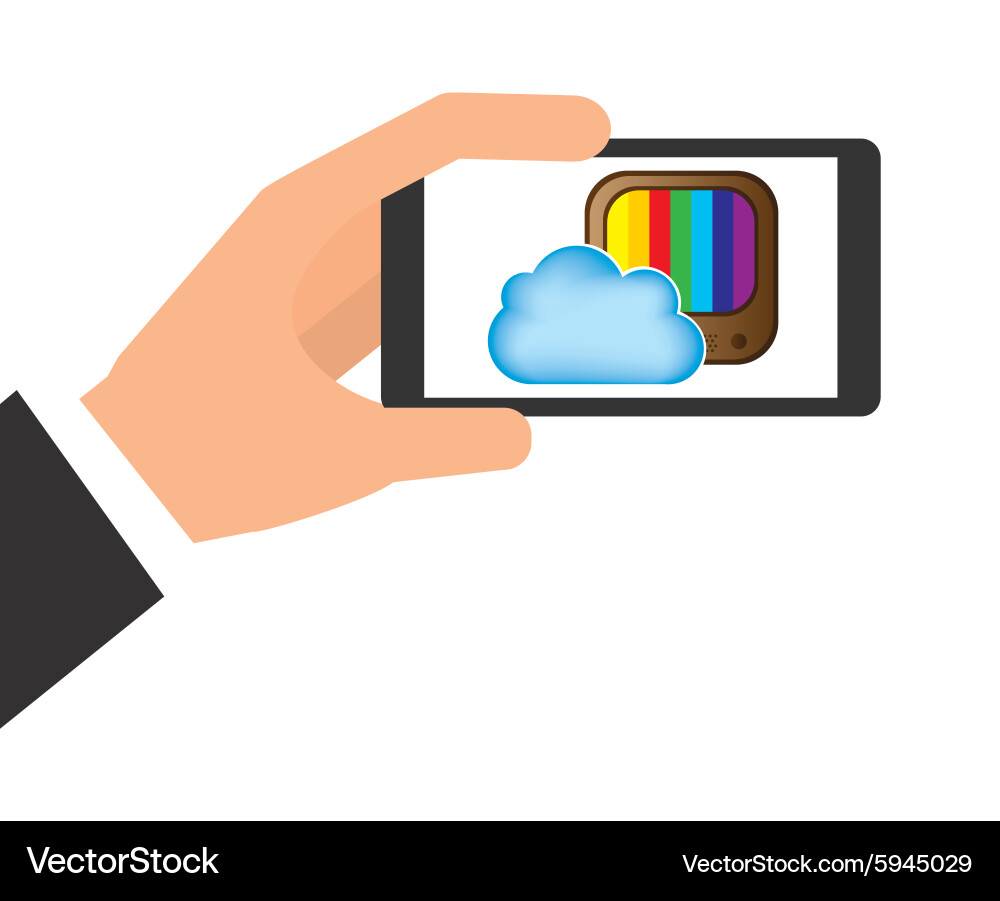 Cloud computing vector image