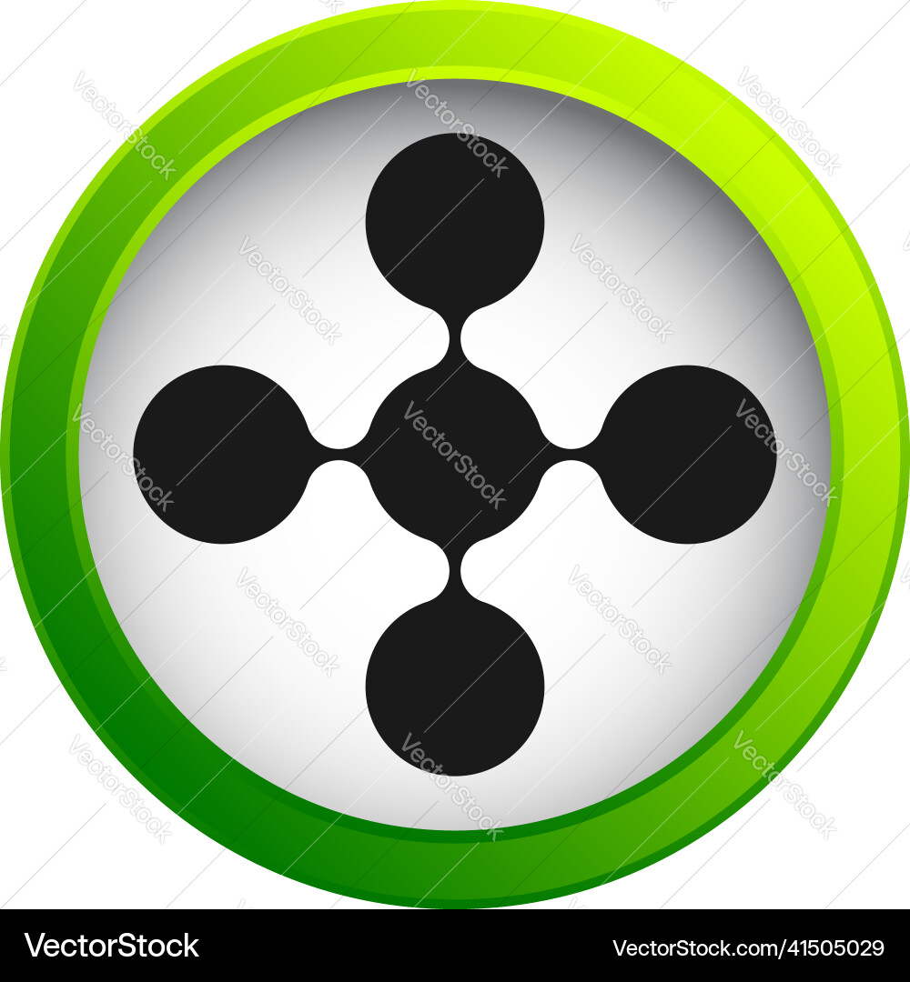 Connected circles nodes as technology tech Vector Image