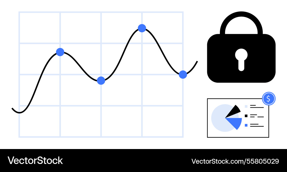 Data security in business analytics with graphs Data security in business analytics with graphs Vector Image