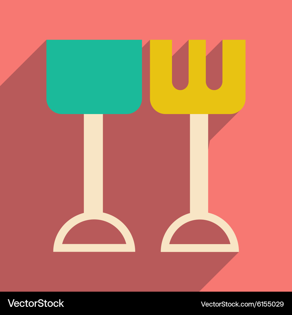 Flat with shadow icon and mobile application Vector Image