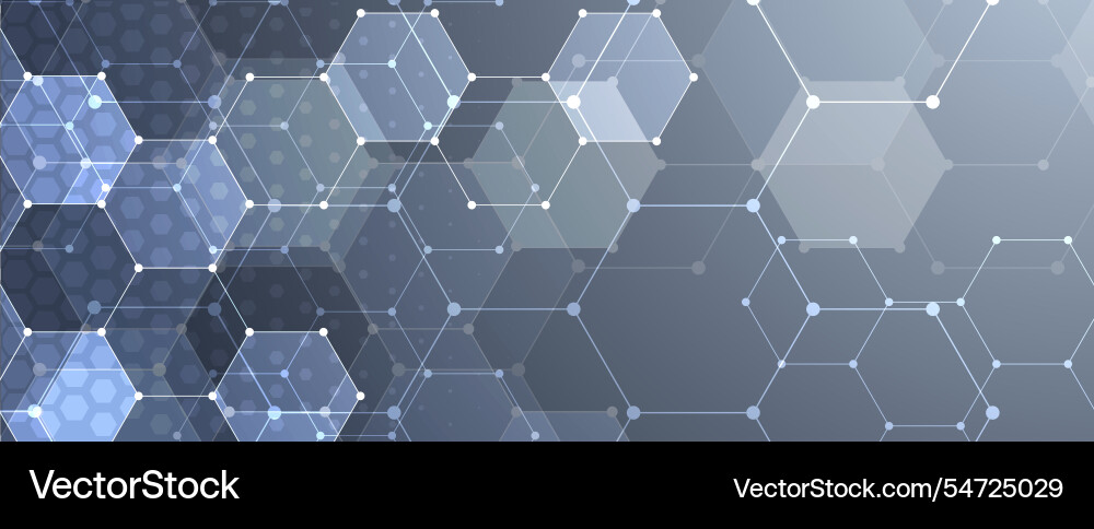 Geometric hexagon abstract science and technology Geometric hexagon abstract science and technology Vector Image