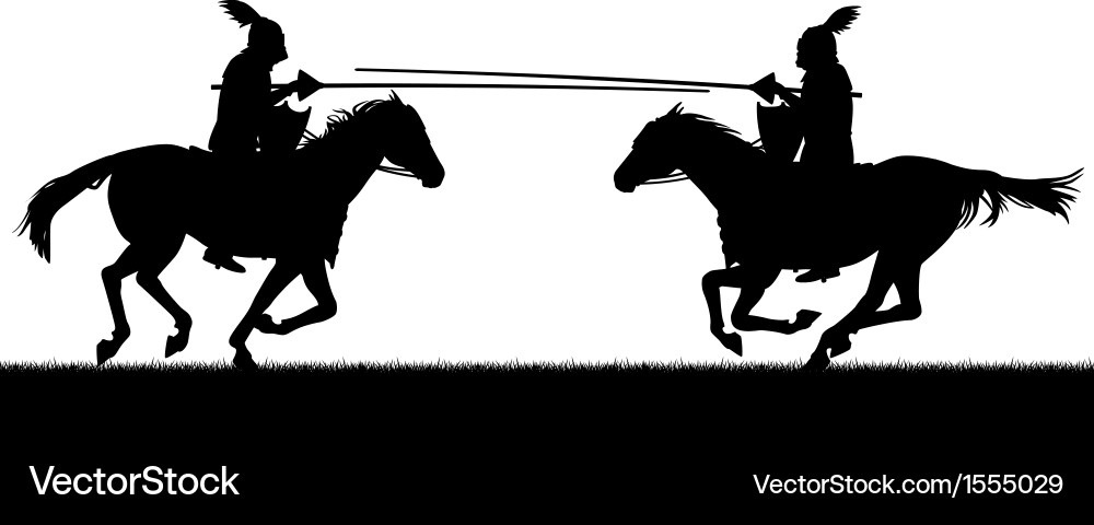 Knights Jousting Vector Image