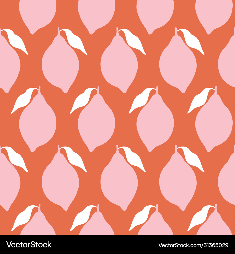 Lemon pattern design in pink and orange a simple Lemon pattern design in pink and orange a simple vector image