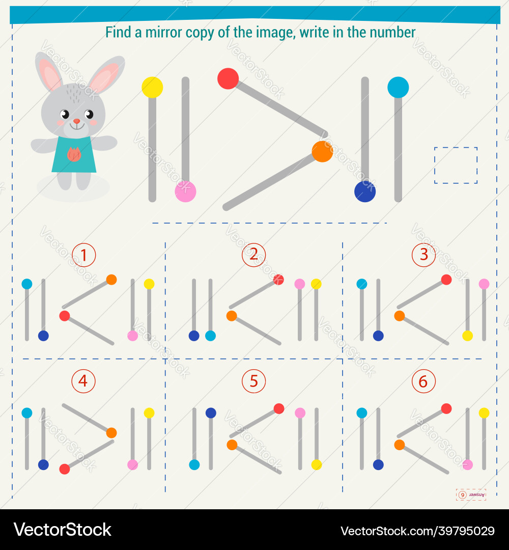 Logic puzzle game for children select and write Logic puzzle game for children select and write Vector Image