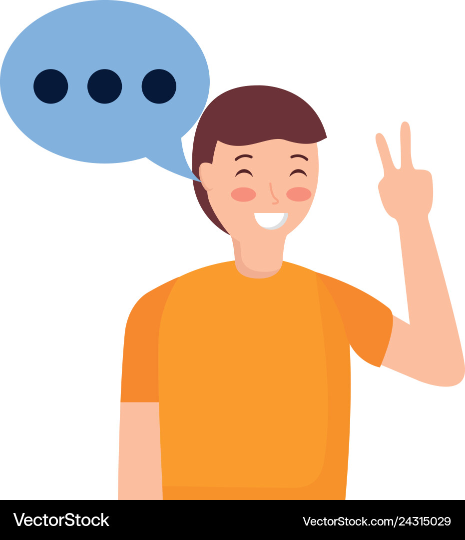 Man speech bubble vector image