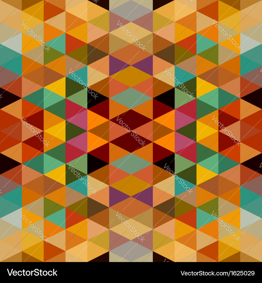Retro Triangles Seamless Pattern vector image