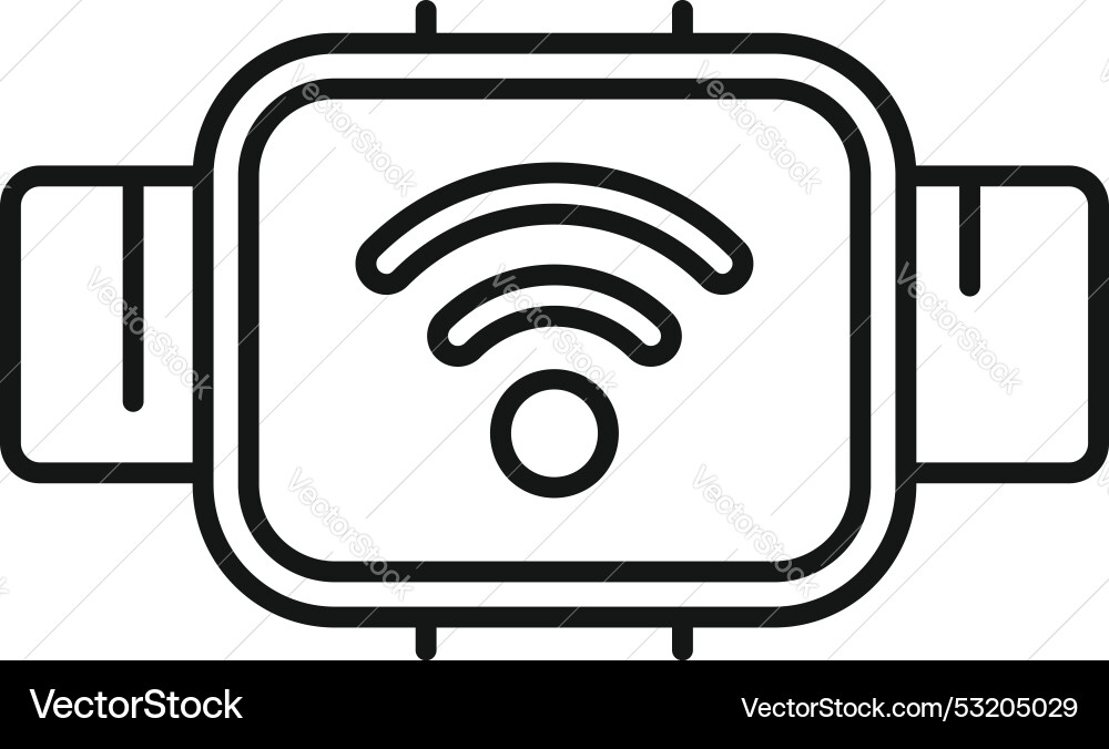 Smart watch showing wifi connection icon Smart watch showing wifi connection icon vector image