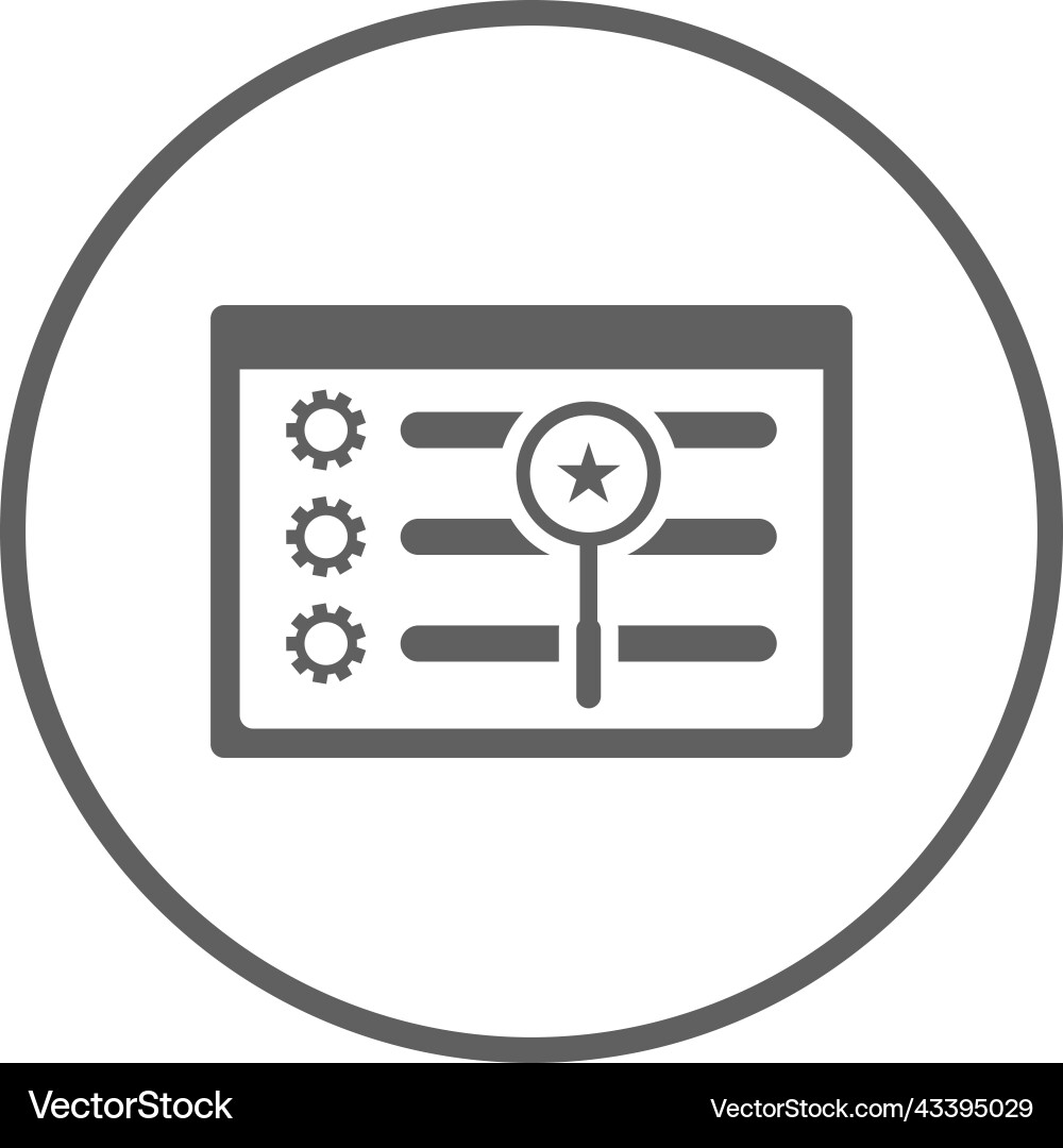 Web optimization icon gray graphics vector image