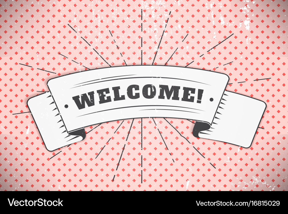 White ribbon in the form of a banner with text Vector Image