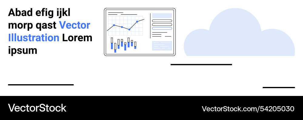 Abstract cloud computing with graphs and text Abstract cloud computing with graphs and text vector image