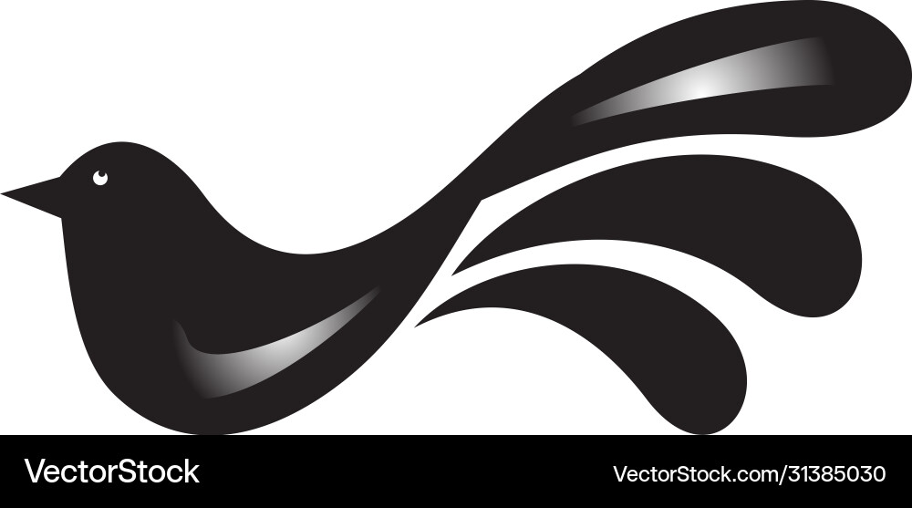 Bird icon in simple design Vector Image