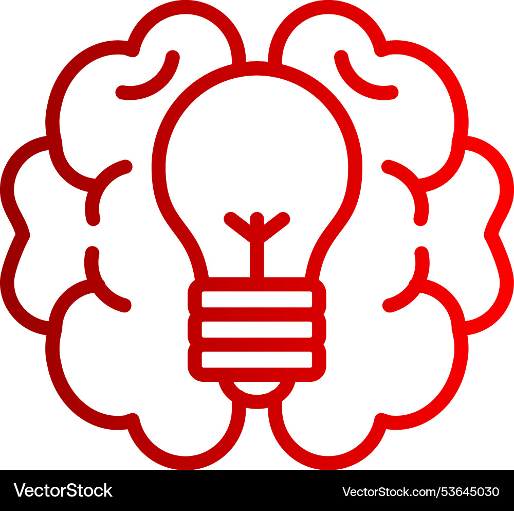 Brainstroming line gradient icon Vector Image