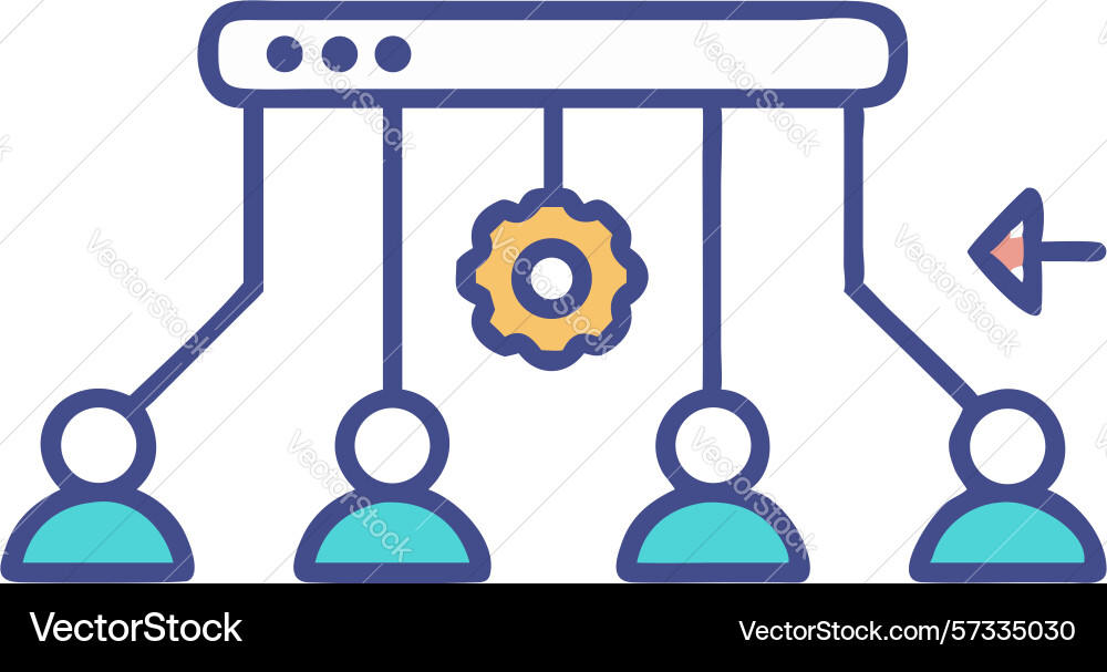 Data flow and connectivity icon design generative vector image