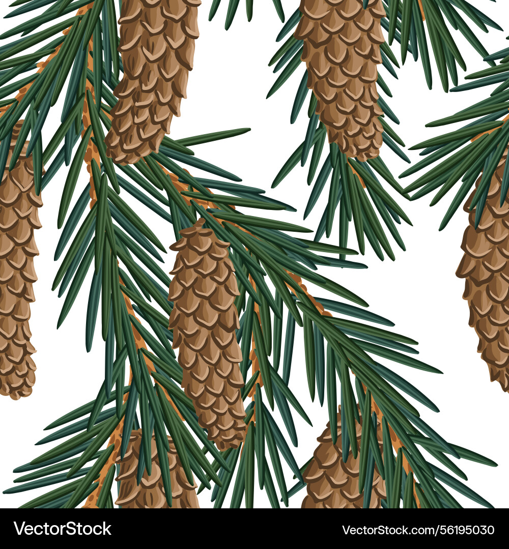 Drawing seamless pattern with fir Drawing seamless pattern with fir vector image