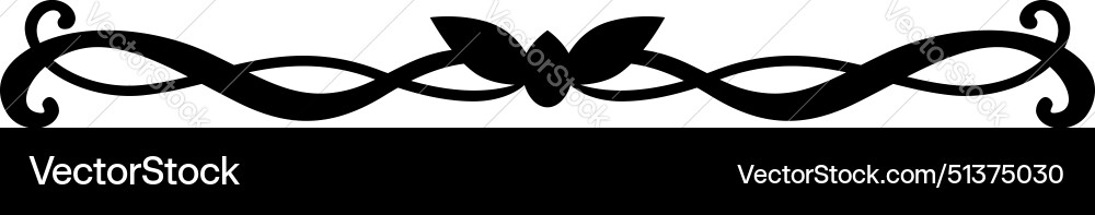 Elegant separator for text border of curls Elegant separator for text border of curls vector image