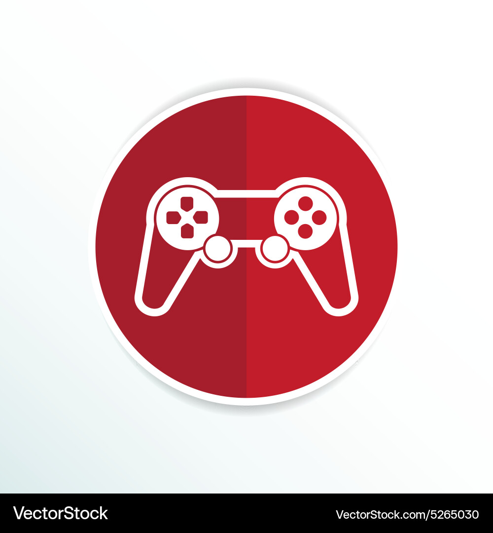 Joystick icon rounded squares button console vector image