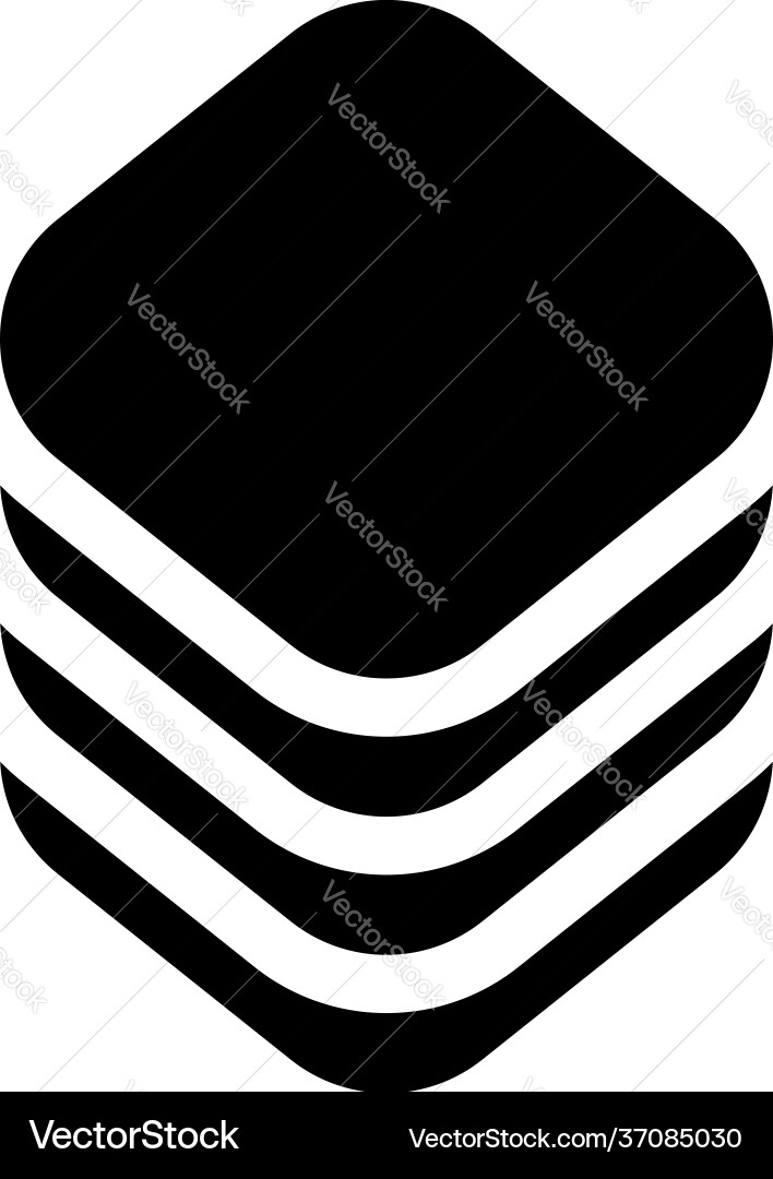 Multitier layered icon for computing or generic Multitier layered icon for computing or generic vector image