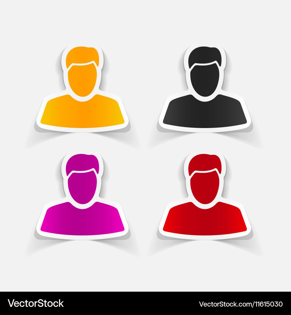 Realistic design element man Vector Image