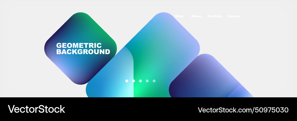 Square internet web page design template Vector Image