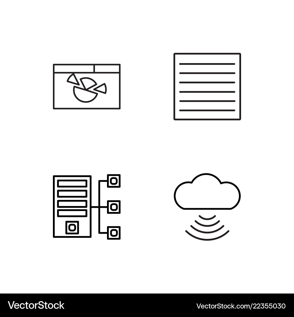 Web simple outlined icons set Web simple outlined icons set Vector Image
