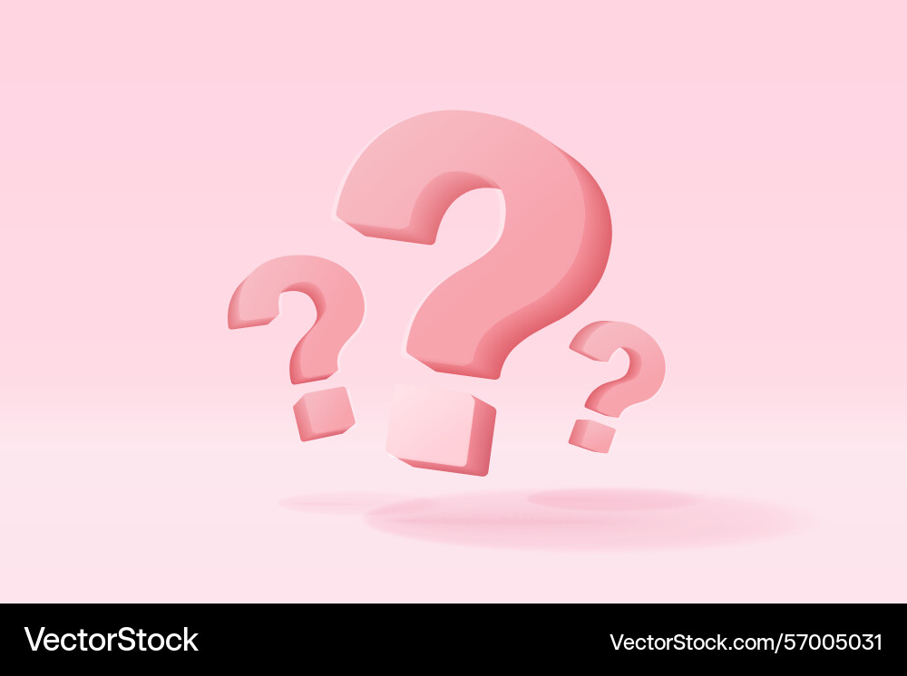 3d Fragezeichen-Symbolzeichen oder fragen faq und qa 3d Fragezeichen-Symbolzeichen oder fragen faq und qa Vektorbild