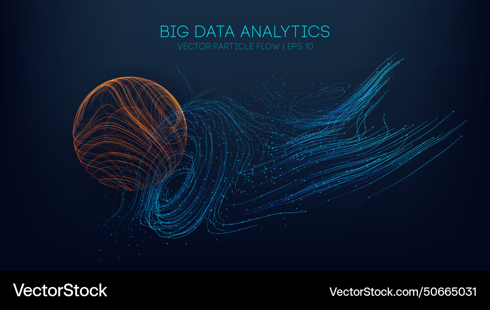 Big data analytics abstract background 3d vector image