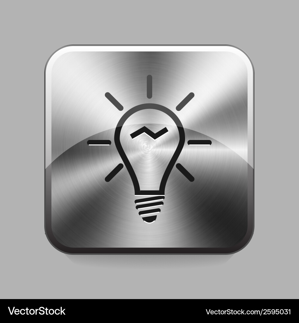 Chrome button vector image