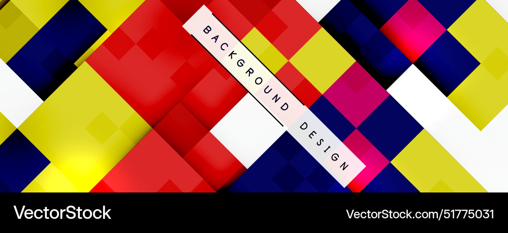 Dynamic colorful squares background Vector Image