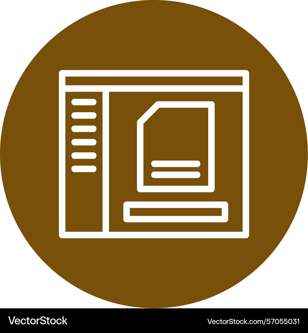 File line circle style icon design vector image