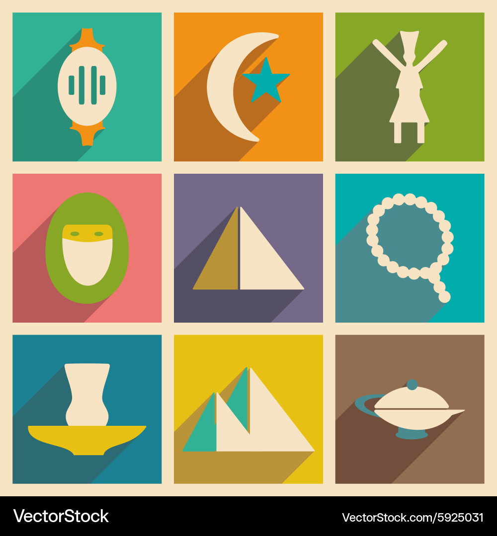 Flat with shadow concept and mobile application vector image