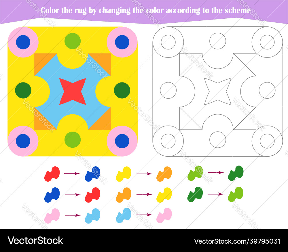 Game for the development of logical thinking col vector image