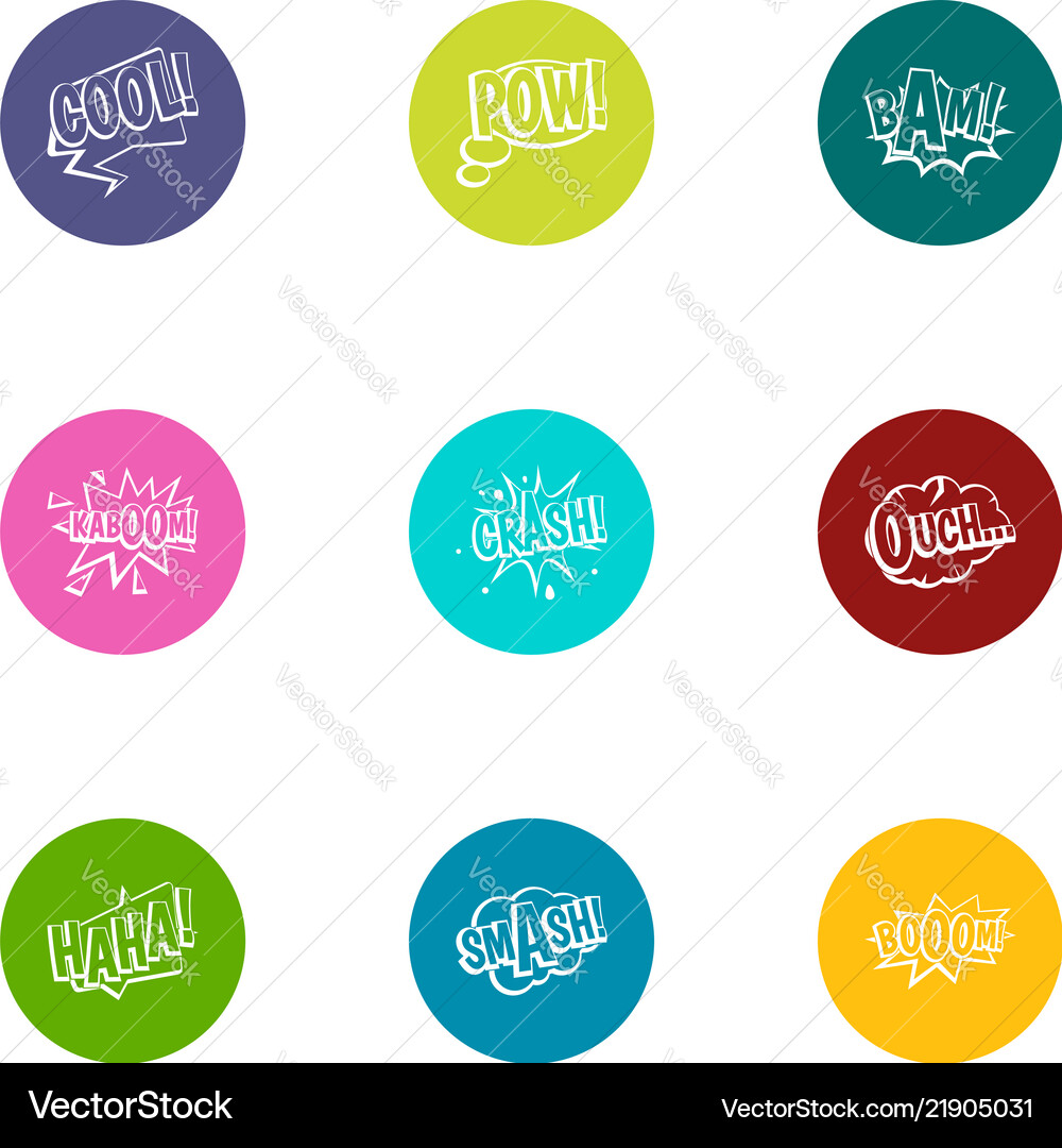 Mapping icons set flat style Vector Image