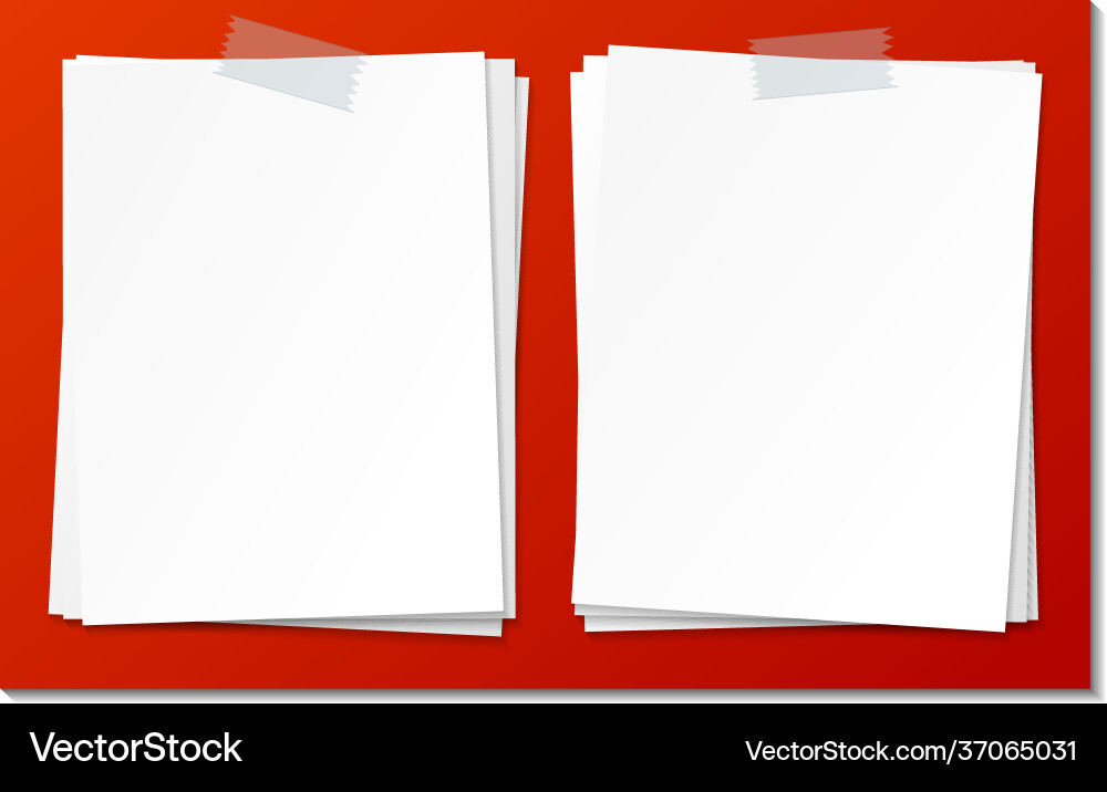 Set empty sticky note paper template Vector Image