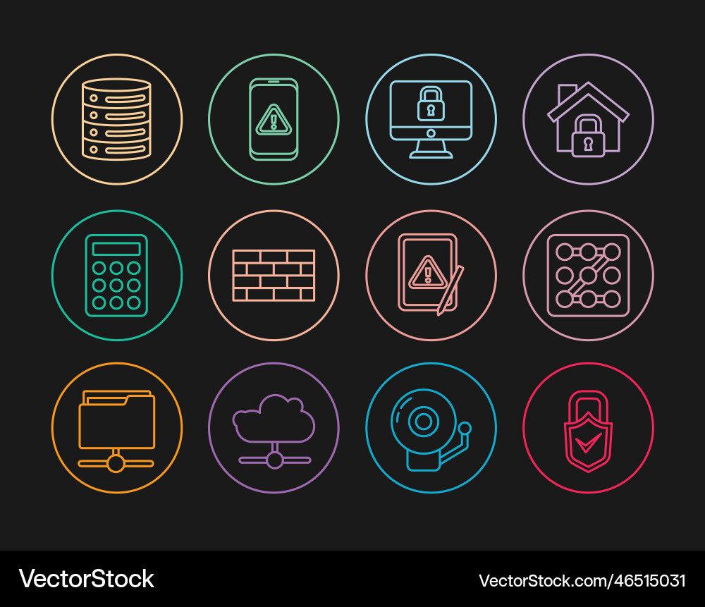 Set line lock and check mark graphic password Set line lock and check mark graphic password vector image