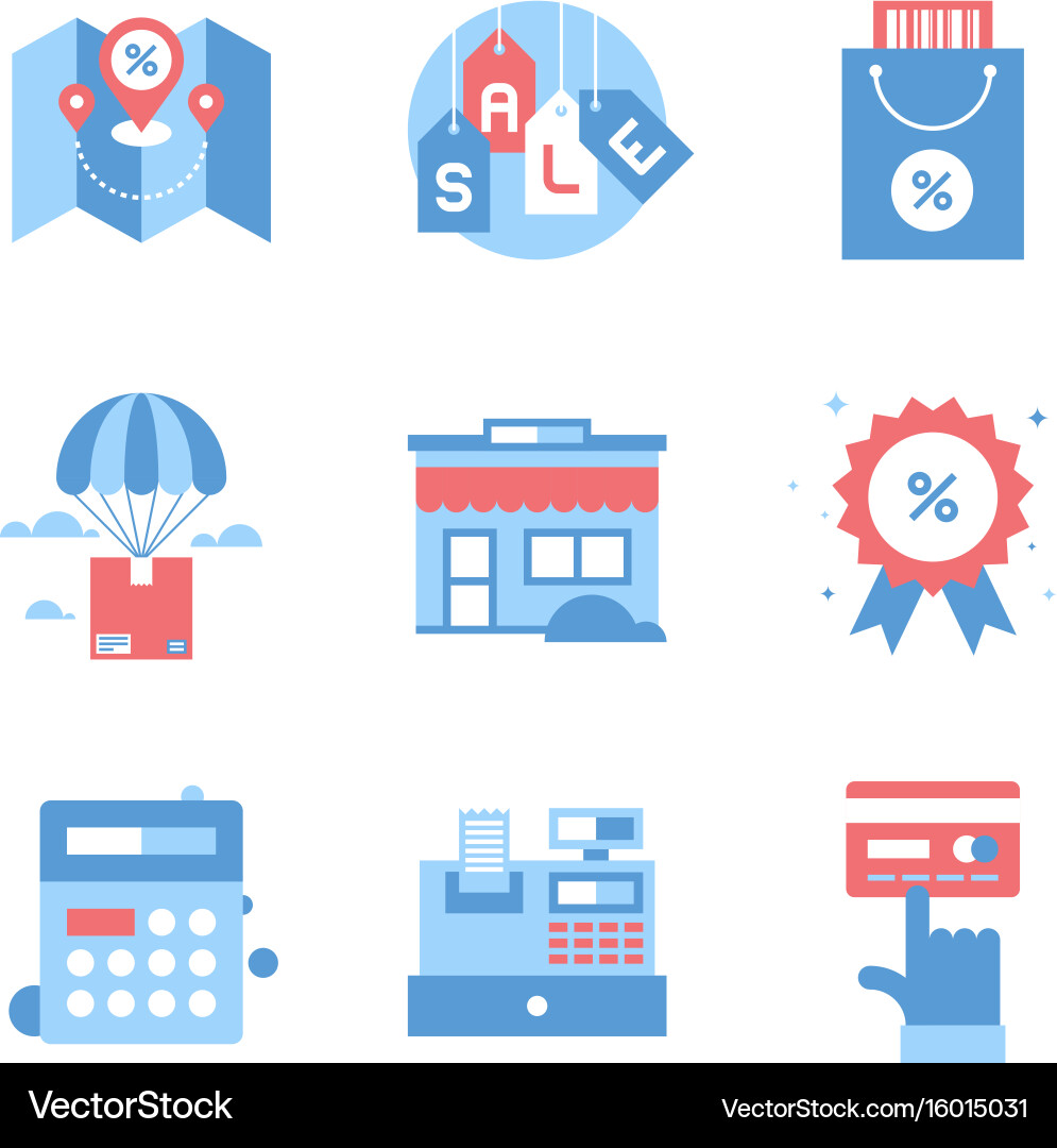 Shopping & Commerce Icons Royalty Free Vector Image