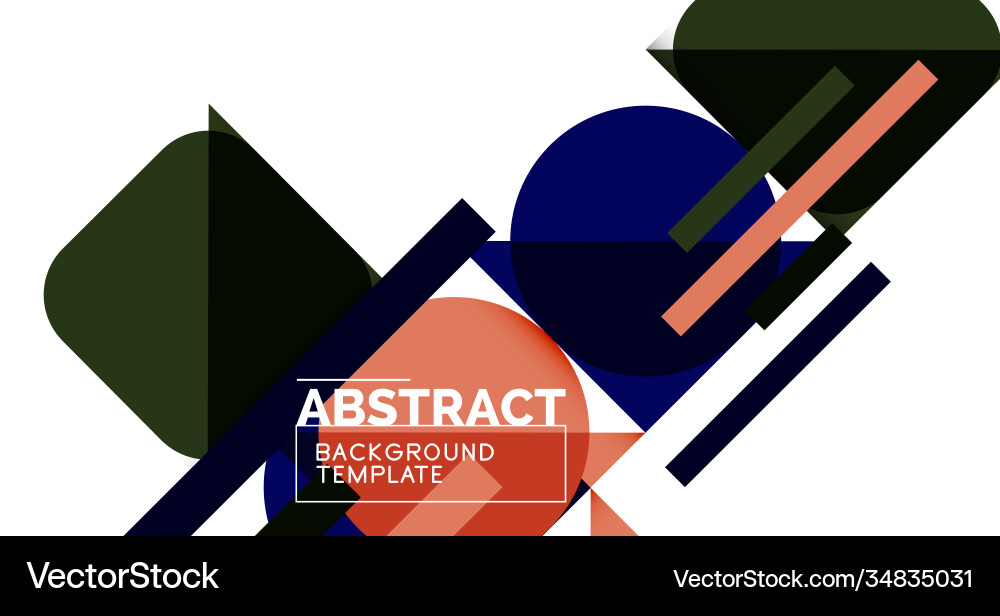Simple circles and triangles abstract background Vector Image